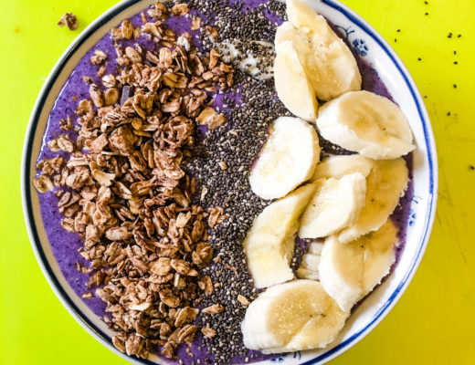 His is a lifestyle recipe for how to make a vegan acai bowl with raw ingredients